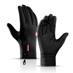 Autumn-Winter Motorcycle Gloves – Windproof, Anti-Slip, Touchscreen Fleece Gloves for Men & Women
