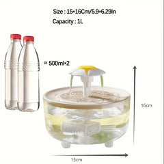 Automatic Cat Water Fountain – USB Electric Silent Pet Drinking Dispenser with Filtered Water Bowl