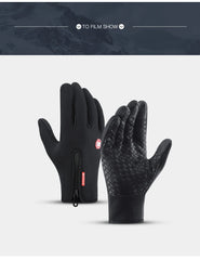 Autumn-Winter Motorcycle Gloves – Windproof, Anti-Slip, Touchscreen Fleece Gloves for Men & Women