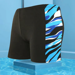 Summer Adult Swimming Trunks – Men's Printed Swim Shorts | Elastic Boxer Swimwear for Beach, Surf & Bathing Suit