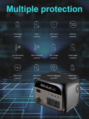 0W 1000W 2000W Portable Power Station | Solar Generator | LiFePO4 Battery | 110V/220V AC Outlets | Camping, Home, RV, Emergency Backup, Outdoor Power Supply