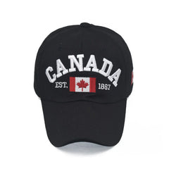 Canada Dad Baseball Cap – Unisex Cotton Cap with Embroidered Maple Leaf Flag, Outdoor Sun Hat for Adults