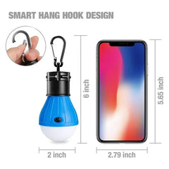 Portable Camping Light | Mini LED Bulb Emergency Lamp with 3 Lighting Modes & Hanging Hook