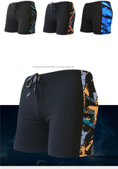 Summer Adult Swimming Trunks – Men's Printed Swim Shorts | Elastic Boxer Swimwear for Beach, Surf & Bathing Suit