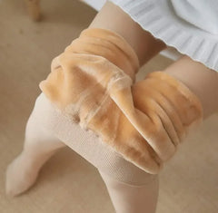 Sexy Women Thermal Leggings Winter Warm Elastic Translucent Pantyhose Female Fleece Thermal High Waist Slim Thicken Tight Pants