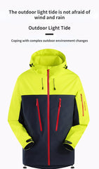 Autumn Hoodie Jackets Men Windproof Waterproof Warmth Fashion Trends Male Coat Versatile Casual Outdoor Mountaineering Clothing