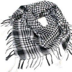 Unisex Tactical Arab Scarf – Lightweight Plaid Cycling Mask & Hijab Head Wrap for Men & Women (Spring/Summer)