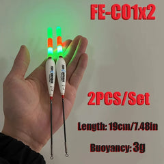 2PCS Night Fishing Electronic Float – Large Buoyancy LED Luminous Buoy | CR425 Battery | Summer Fishing Gear