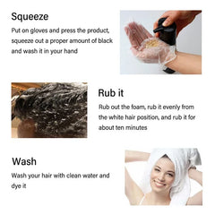 3 In 1 Instant Coloring Shampoo Natural Black Color for Men Women Hair Dye Herbal Brown Purple Hair Dye Hair Dye Shampoo New