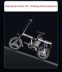 Mini Folding Portable Electric Bike 48V20AH 400W Motor 14inch Tire Ebike City Road Adult Speed 25km/h Electric Bicycle USA Stock