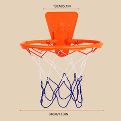 Wall Mounted Basketball Hoop Indoor Outdoor Hanging Basketball Hoop With Mesh Bag Sport Equipment for Practice Dribbling At Home