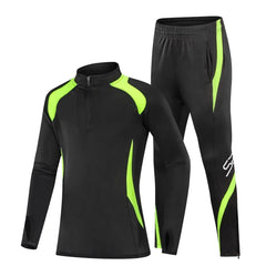 Kids’ Football Tracksuit – Warm Fleece Long Sleeve Soccer Sportswear Set with Sweatshirt & Jogging Jacket for Boys