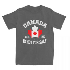 Canada Is Not For Sale EST. 1867" T-Shirt – 100% Cotton, Short Sleeve Men's Fashion Tee
