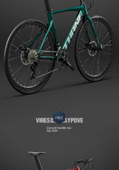 Ruta Aluminum Road Bike – 29" Wheel 12-Speed Mountain Bike | Lightweight Bicicleta de Ciclismo Aro 29 | Carbon Style Frame