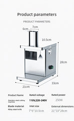 Commercial Electric Vegetable Dicer & Slicer – 5-Blade Food Processor for Cubing, Strips & Slices of Potatoes, Carrots & Fruits