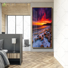 Modern Landscape Paintings – Crystal Porcelain Art Murals for Living Room