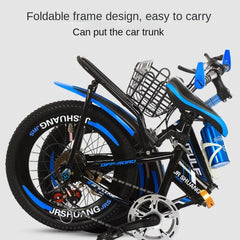 Folding Mountain Bike for Kids – 18/20 Inch Variable Speed Bicycle for Boys & Girls | Student Road Bike | Bicicleta de Estrada