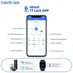 Fingerprint Waterproof Outdoor Garden Lock Remote Control TTLock App Code Keyless Smart Door Lock Electric Rim Lock and Gateway