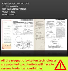 Levitating Magnetic Floating LED Desk Table Night Light, 360 Degree Automatic Rotate Bulb Lamp for Gifts, Room, Office