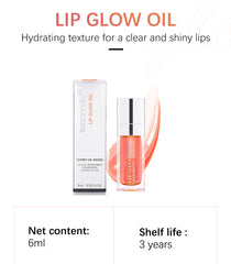 Hydrating Lip Glow Oil – Moisturizing Plumping Lip Gloss, Transparent & Tinted for Dry Lips & Lip Care | Perfect Gift for Mother's Day