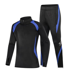 Kids’ Football Tracksuit – Warm Fleece Long Sleeve Soccer Sportswear Set with Sweatshirt & Jogging Jacket for Boys