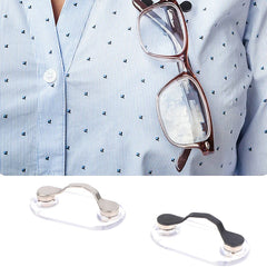 Magnetic Eyeglass Holder Brooch – Fashionable Multi-Function Clip for Glasses & Headset Cables