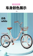 Folding Mountain Bike for Boys & Girls – Variable Speed Bicycle for Primary & Secondary School Students | 18", 20", 24" Sizes