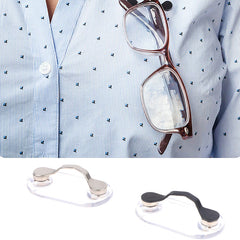 Magnetic Eyeglass Holder Brooch – Fashionable Multi-Function Clip for Glasses & Headset Cables