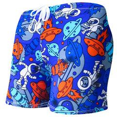 Children's Swimming Trunks – Flat Camo Printed Boys' Shorts | Big Boys' Hot Spring Bathing Suit