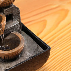 Lucky Automatic Water Flow Ornament - Circulating Water Coffee Table Desktop Decor for Office & Living Room