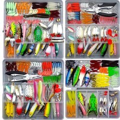 Fishing Lure Kit – Soft & Hard Bait Set | Minnow, Metal Jig, Spoon, Crankbait for Bass & Pike | Tackle Accessories with Box