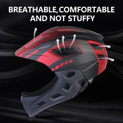High-Quality Kids' Full-Face Helmet – Detachable Design for Biking, Skateboarding, & Roller Skating | Outdoor Sports Protection