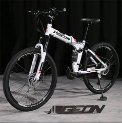 Foldable Mountain Bike for Men & Teens – Dual Shock Absorption, 21-Speed, Road & Off-Road Bicycle for Students & Adults