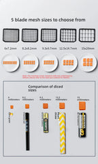 Commercial Electric Vegetable Dicer & Slicer – 5-Blade Food Processor for Cubing, Strips & Slices of Potatoes, Carrots & Fruits