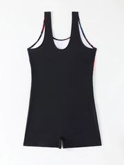 Women's One-Piece Printed Swimsuit – Padded Racing Swimwear for Summer Beach & Pool