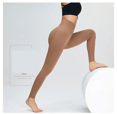 Seamless High Waist Nude Yoga Pants Women's Honey Peach Hip Lifting Tight Fitness Pants Quick Dried Exercise Push Up Yoga Pants