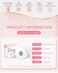 8 Rolls Household Paper Towels – Thickened 5-Layer Core Roll Toilet Paper for Home & Bathroom Use