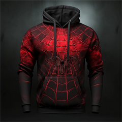 Autumn Fashion Sweatshirts For Men 3D Print Spider Pattern Leisure Cosplay Oversized Hoodie Hip Hop Trend Harajuku Streetwear