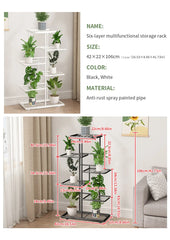 Multi-Tier Plant Stand - 4/6/8 Tier Flower Pot Shelf for Indoor & Balcony Storage