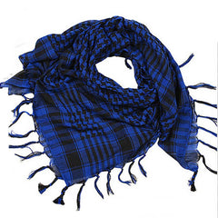 Unisex Tactical Arab Scarf – Lightweight Plaid Cycling Mask & Hijab Head Wrap for Men & Women (Spring/Summer)