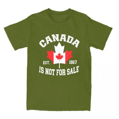 Canada Is Not For Sale EST. 1867" T-Shirt – 100% Cotton, Short Sleeve Men's Fashion Tee