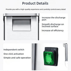 Commercial Electric Vegetable Dicer & Slicer – 5-Blade Food Processor for Cubing, Strips & Slices of Potatoes, Carrots & Fruits