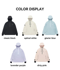 Men Women Solid Color Ski Jacket Ski Pants Warm Windproof Winter Overalls Hoodie Waterproof Outdoor Sports Clothing Snowboard