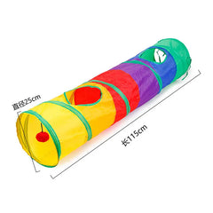 Foldable Cat Tunnel – Interactive Pet Toy with Breathable Material & Crinkle Paper for Indoor Play