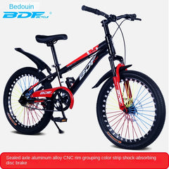 FJ&BDF 20-Inch Children's Mountain Bike – High Carbon Steel Frame, Lightweight with Shock Absorber & Double Disc Brakes | Outdoor Kids Bicycle