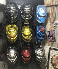 Iron Blood Warrior Predator Motorcycle Helmet – Retro Off-Road Full-Face Helmet for Men | Personalized Design | DOT & ECE Certified