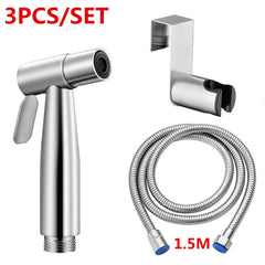Handheld Stainless Steel Bidet Sprayer – Multi-Function Bathroom Faucet & Self-Cleaning Shower Head for Personal Hygiene