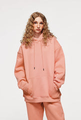 INFLATION 350gsm Thick Velvet Tracksuit – Unisex Solid Color Jogging Suit | 2023 Trendy Matching Fleece Sweatpants & Hoodie Set