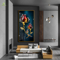 Modern Landscape Paintings – Crystal Porcelain Art Murals for Living Room