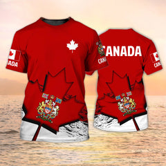 Canada Flag Soldier Camo Skull T-Shirt – 3D Harajuku Print, Fashionable Street Hip-Hop Casual Tee